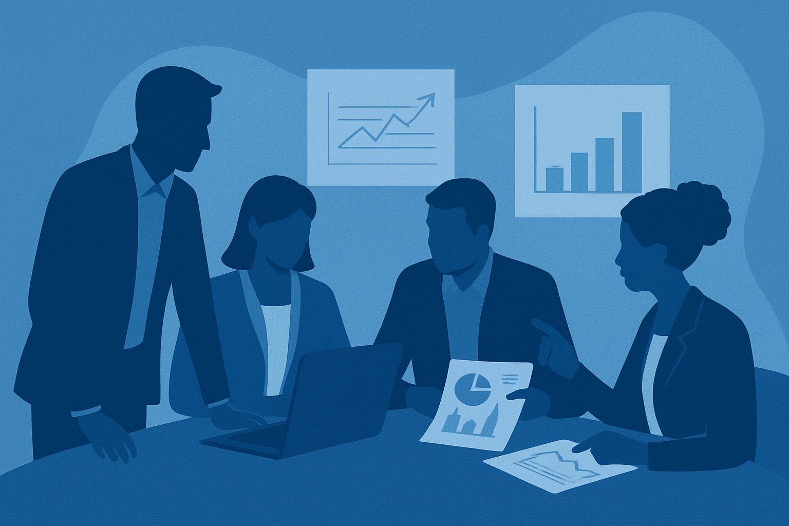 Illustration abstraite de l’équipe Helian Consulting